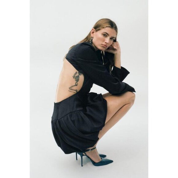 ZARA SHORT ANIMAL EMBOSSED FAUX LEATHER JACKET - Picture 8 of 11